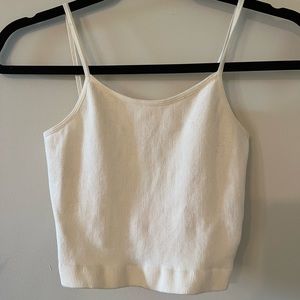 Eggshell crop top tank